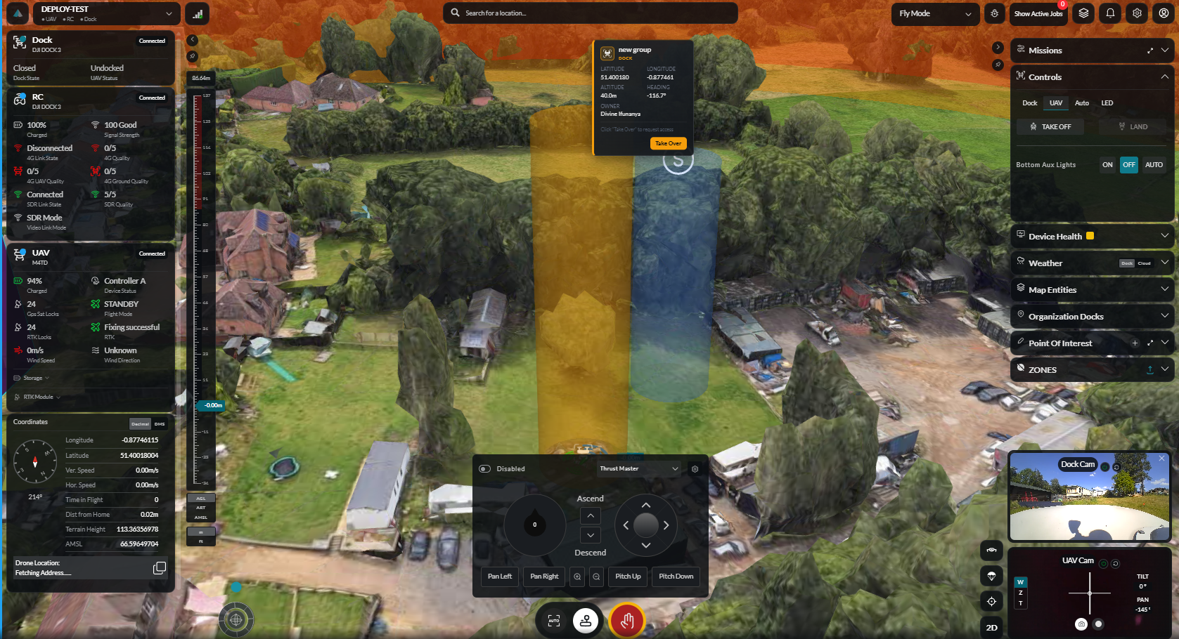 UAV manual controls