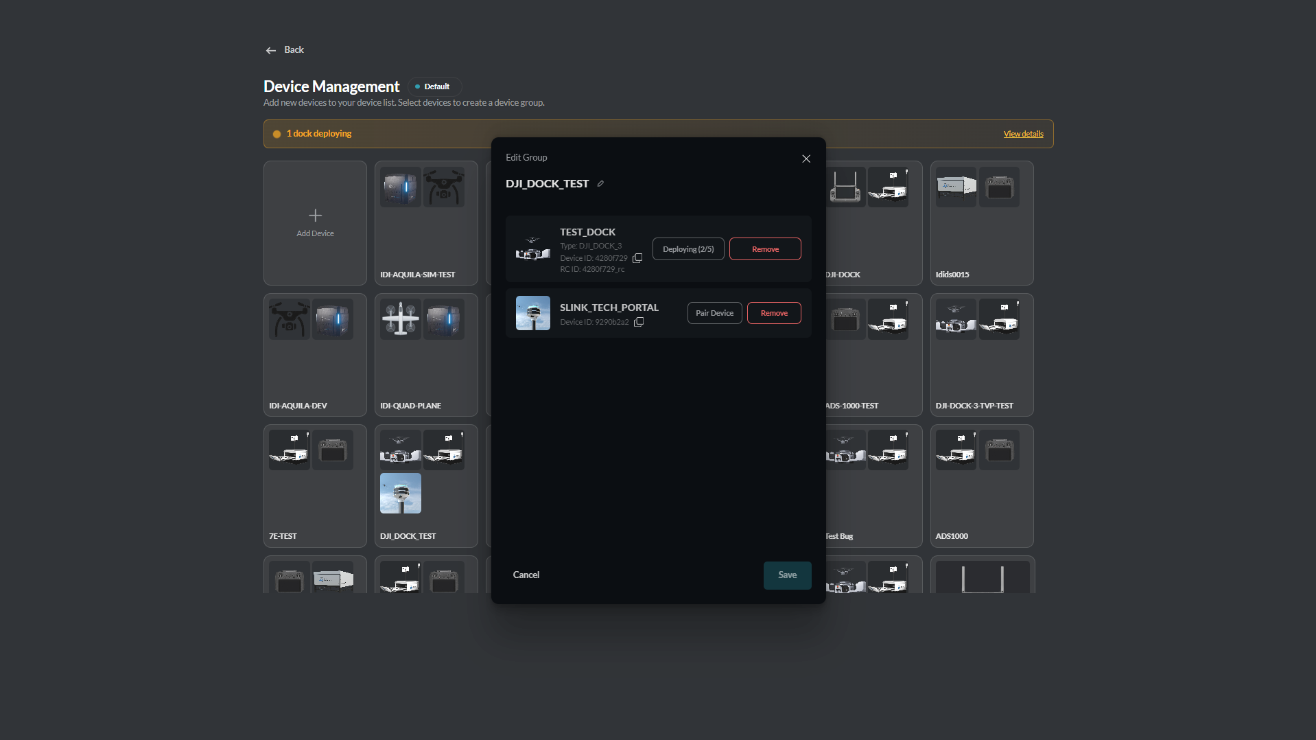 Redeploy from the Edit Group window