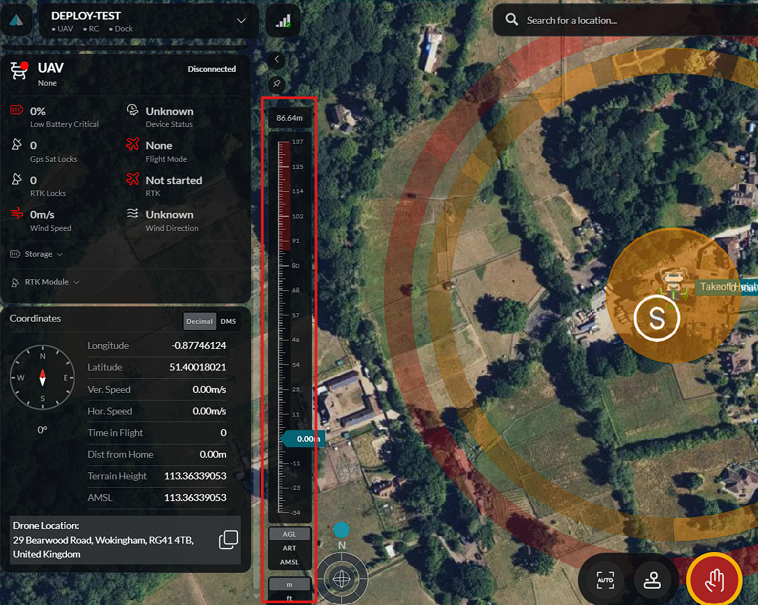 Altitude telemetry data