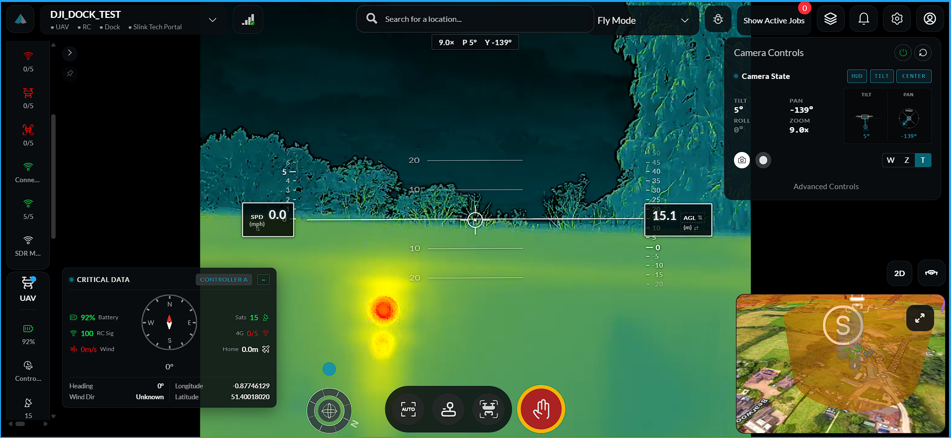 UAV thermal cam view
