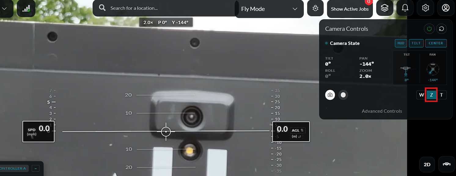 Camera zoom mode