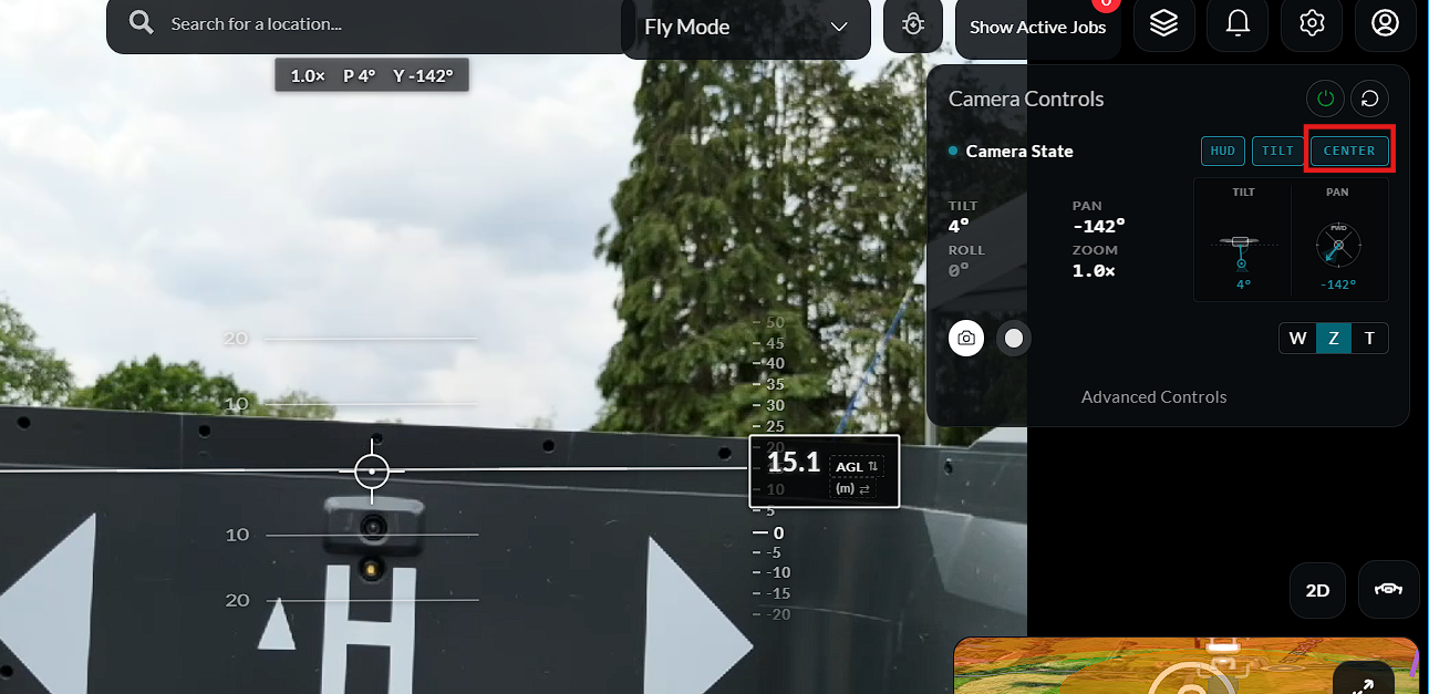 Recenter camera