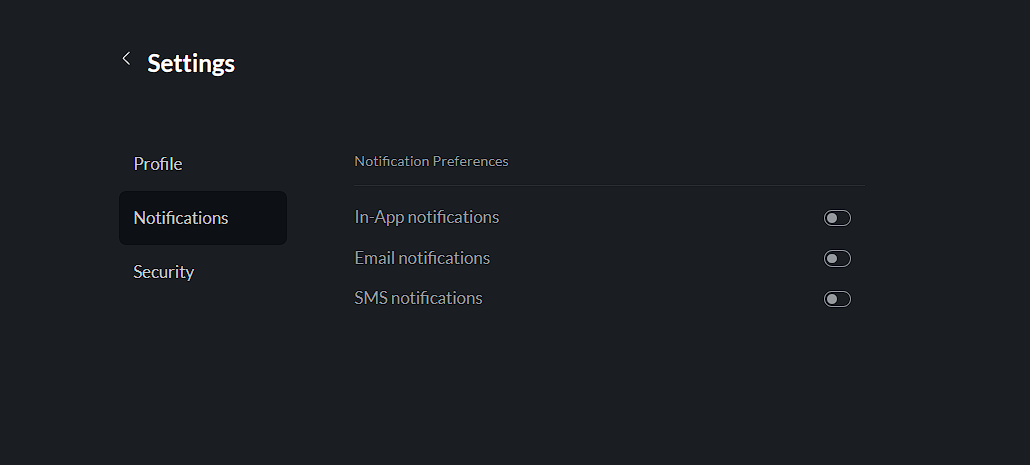 Notification preference