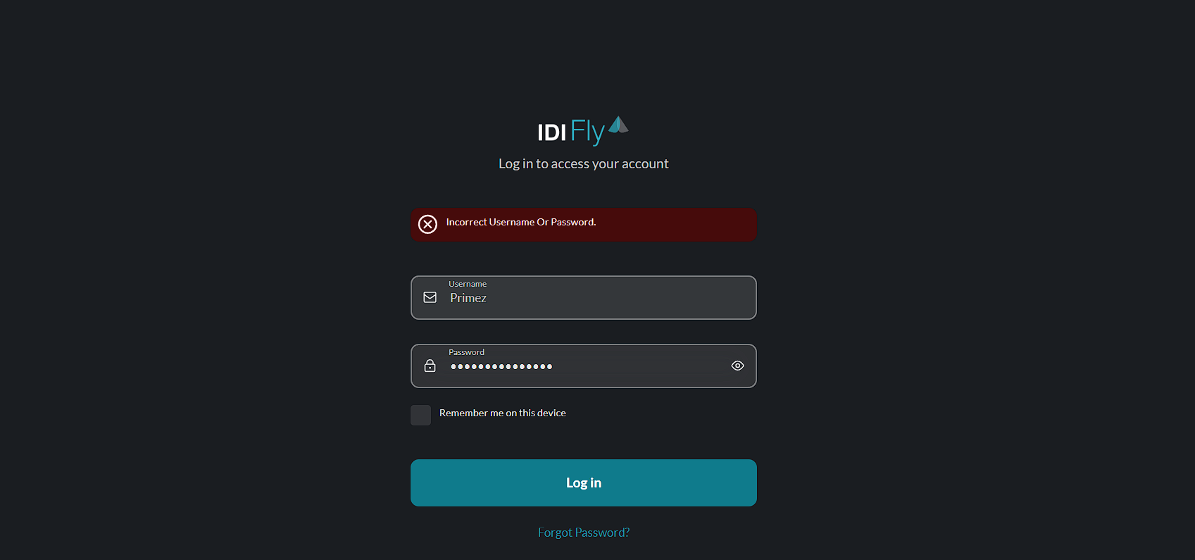 Login Failed