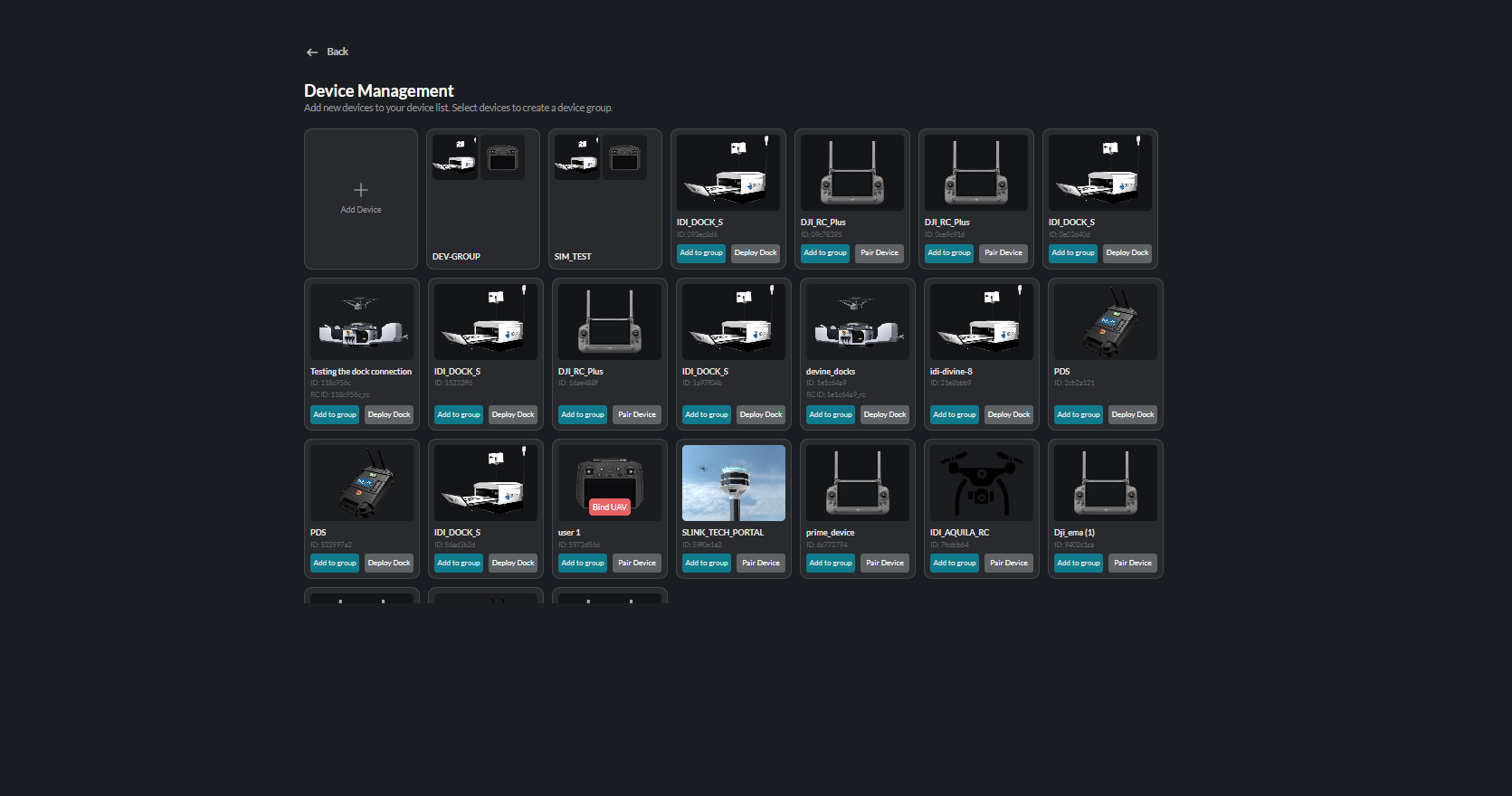 Device Selection Board