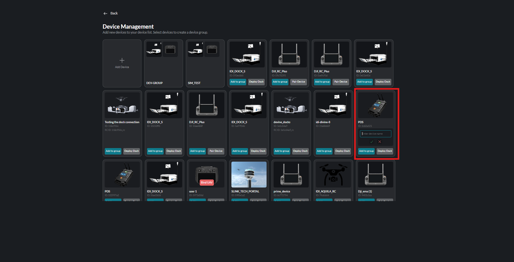 Device Selection