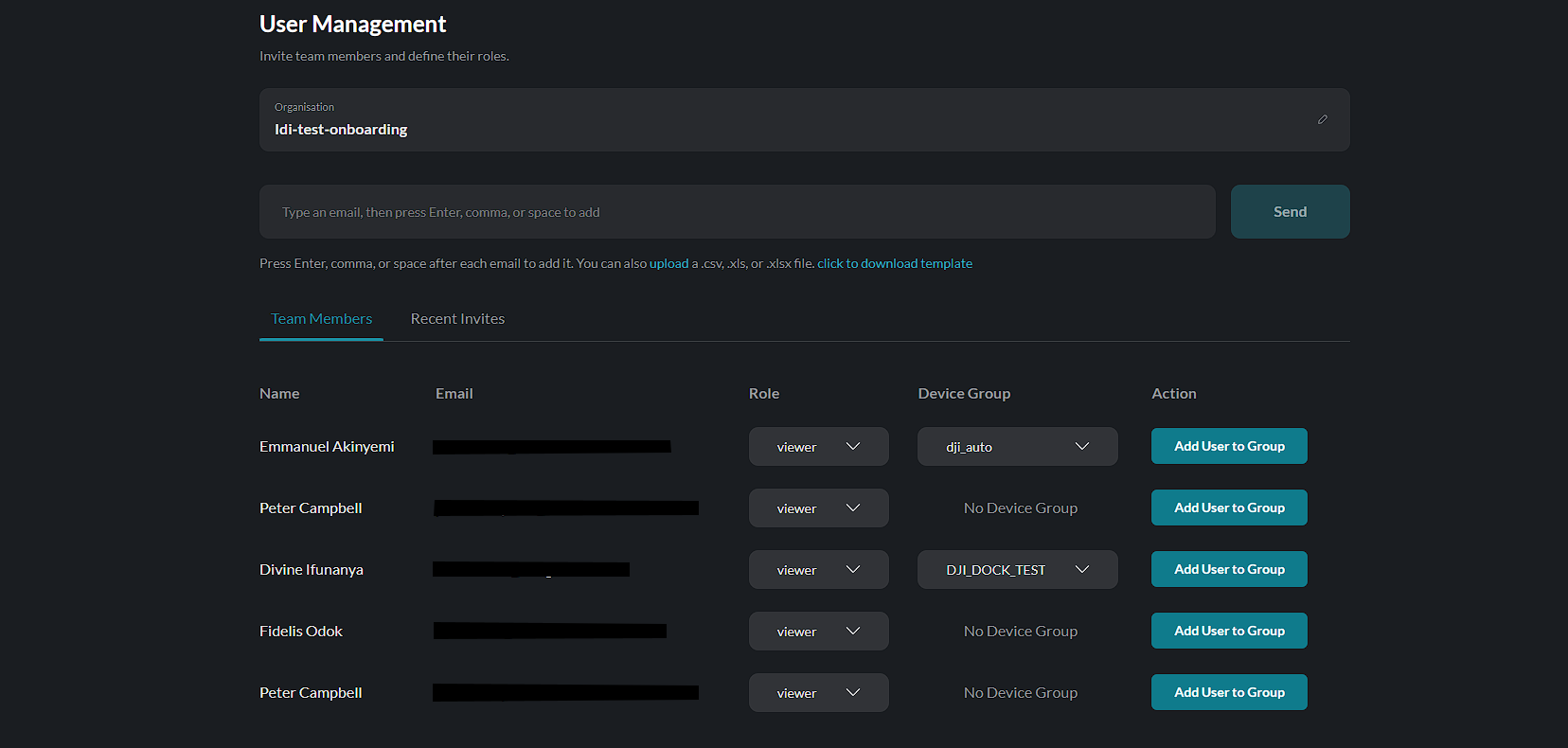 User Management Board