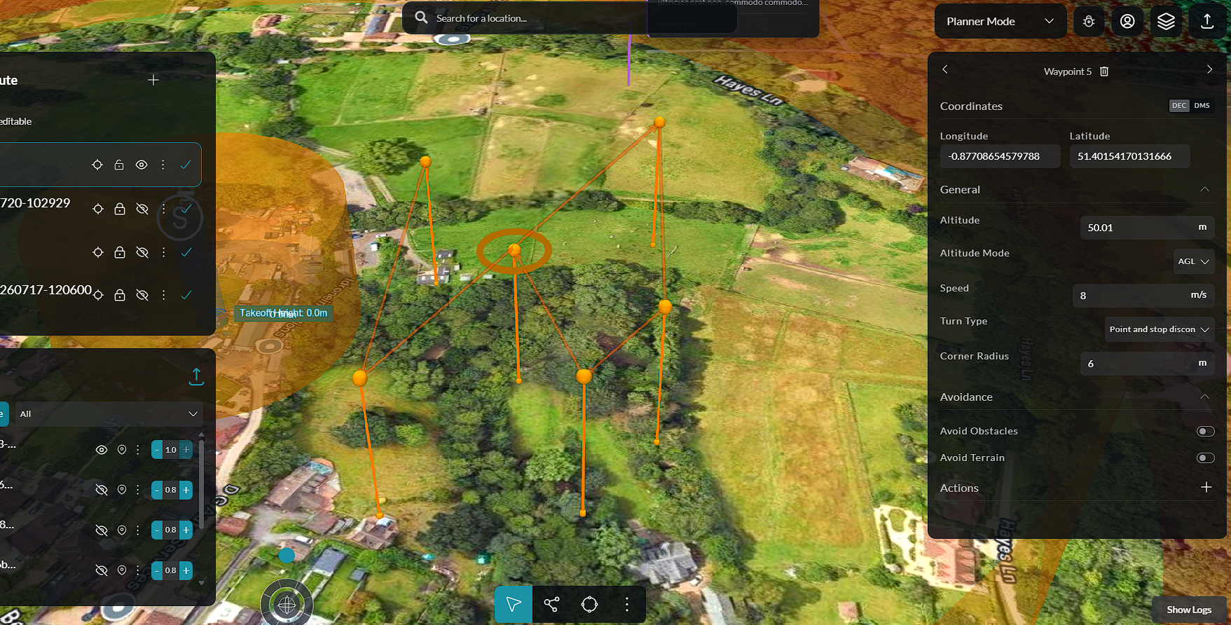 Drag points to desired location