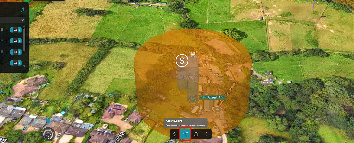 Select add waypoint