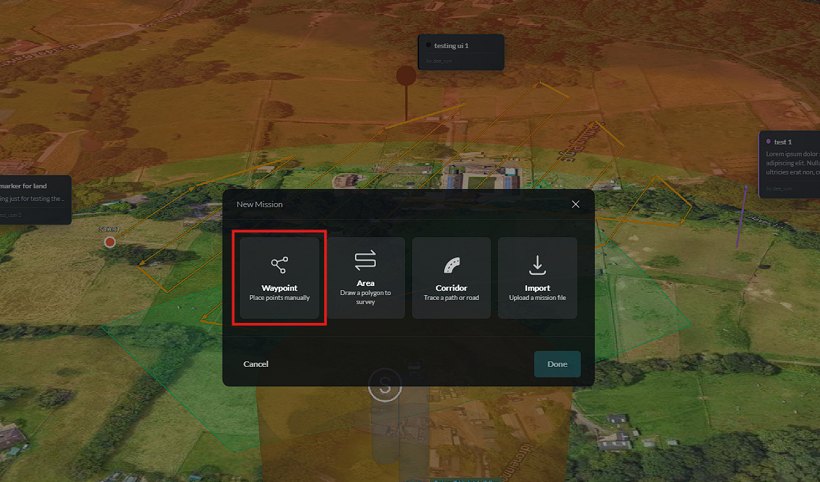 Select waypoint