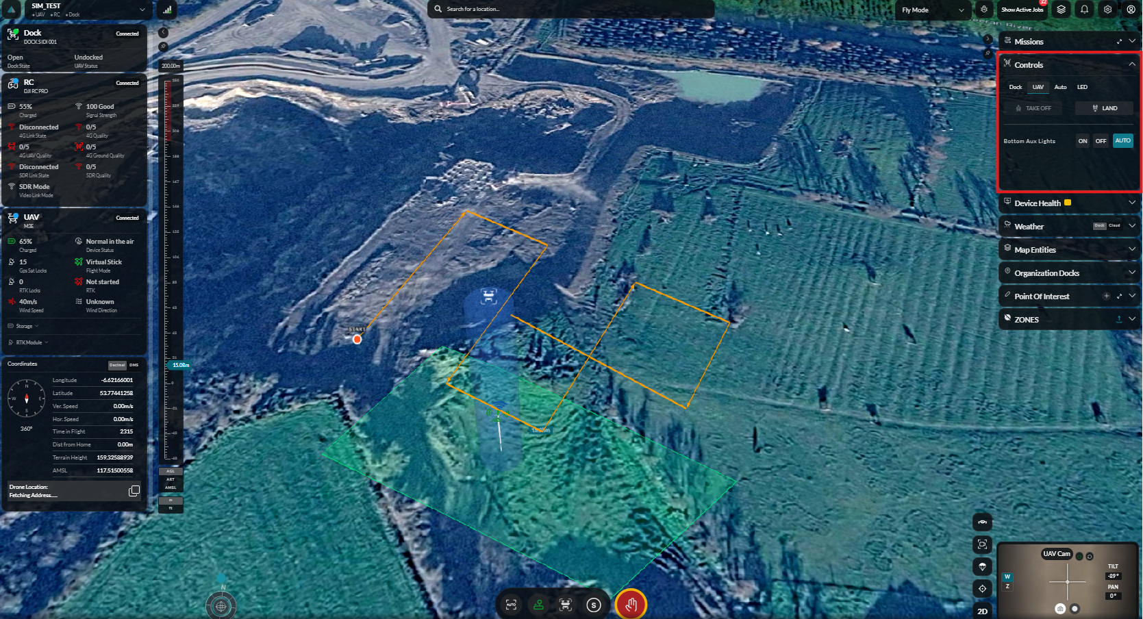 UAV controls