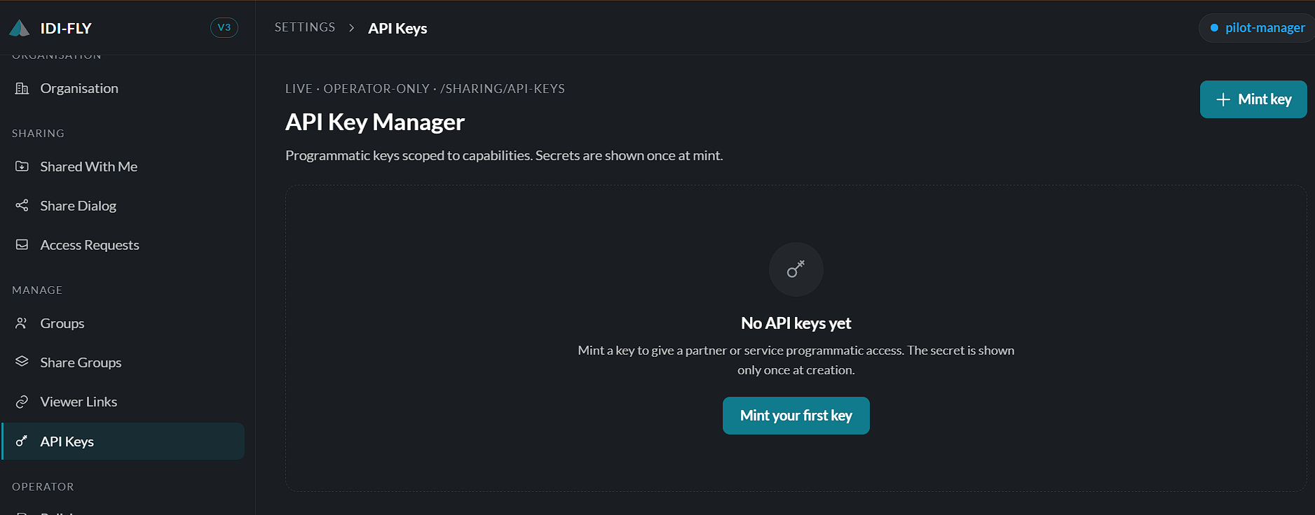 Select API Keys