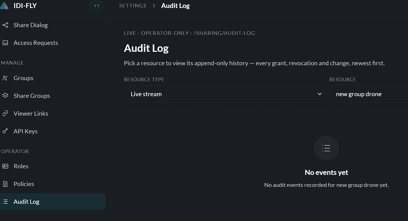 Select audit logs button