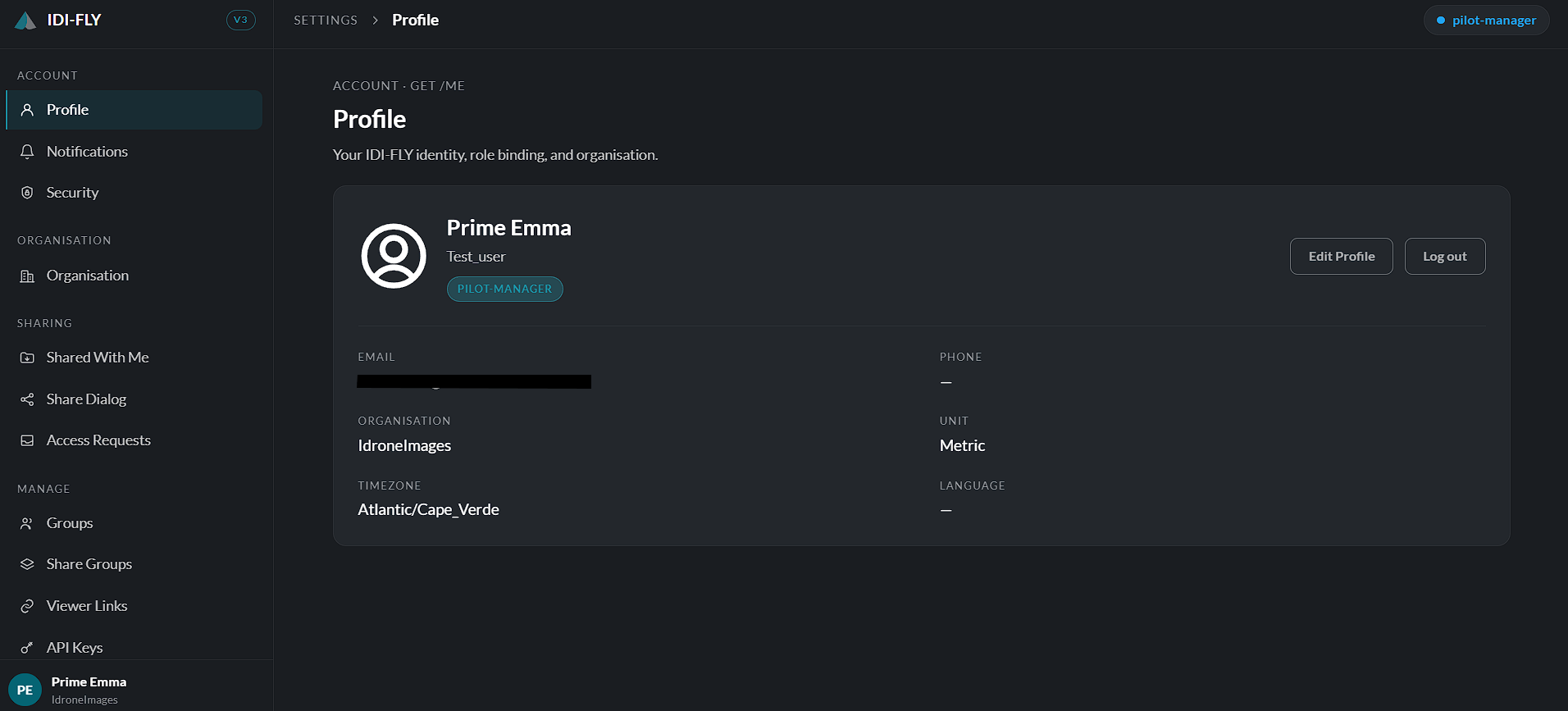 Profile overview