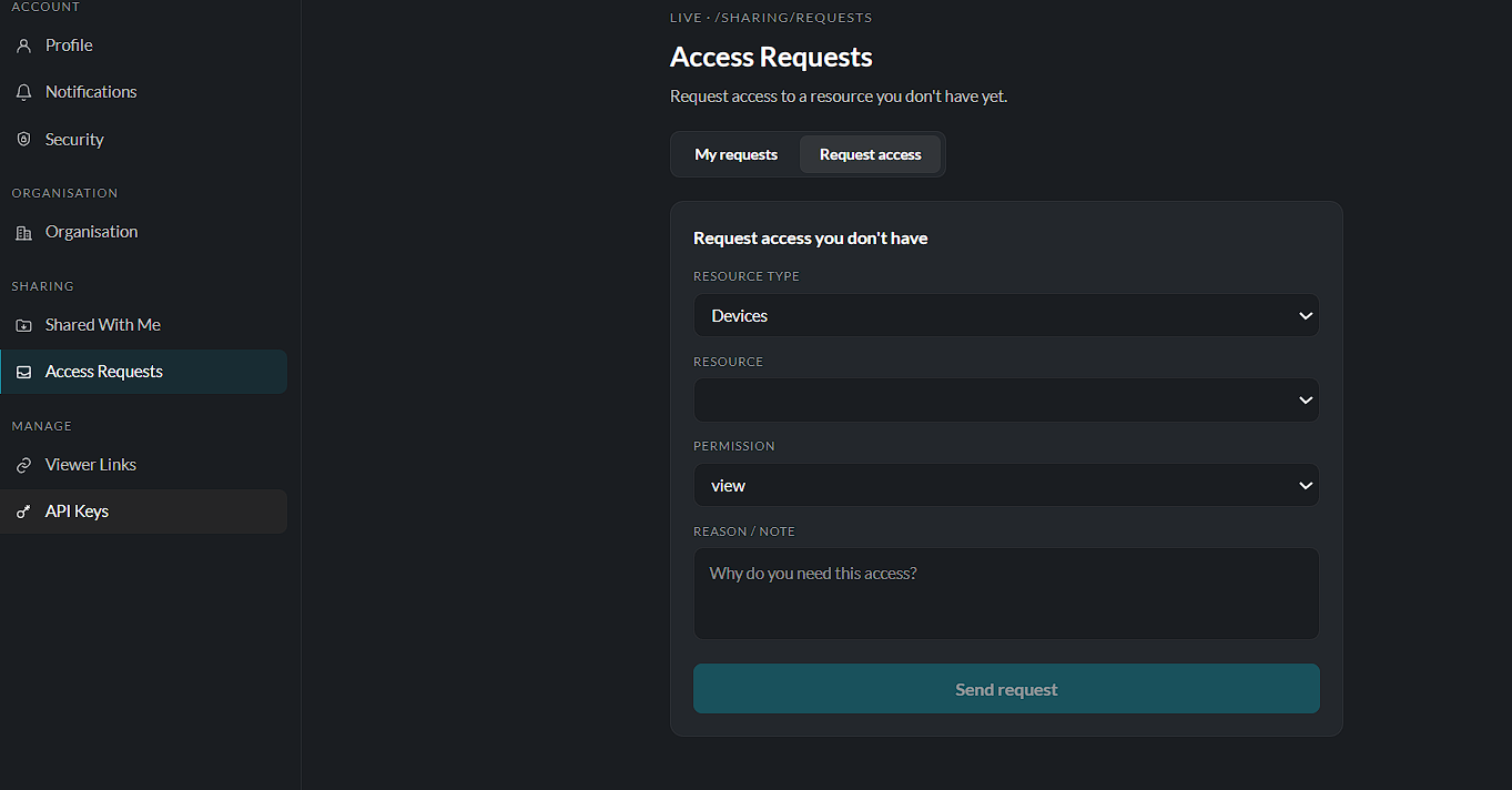 Request access form