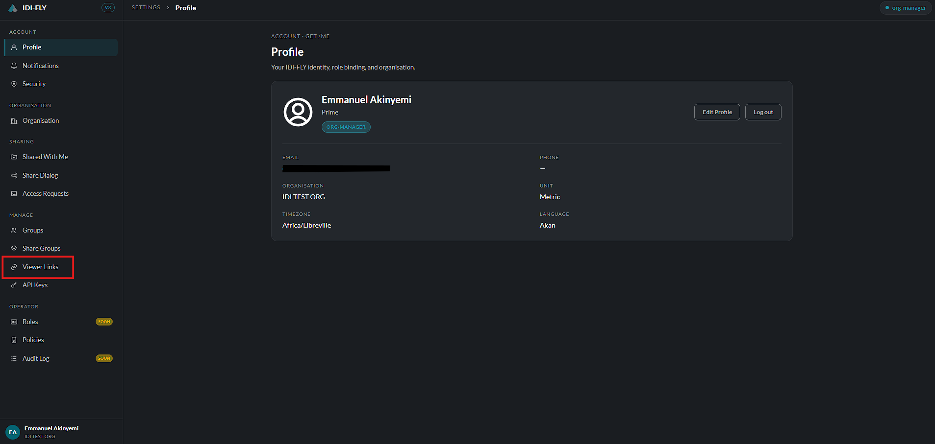 Select viewer links