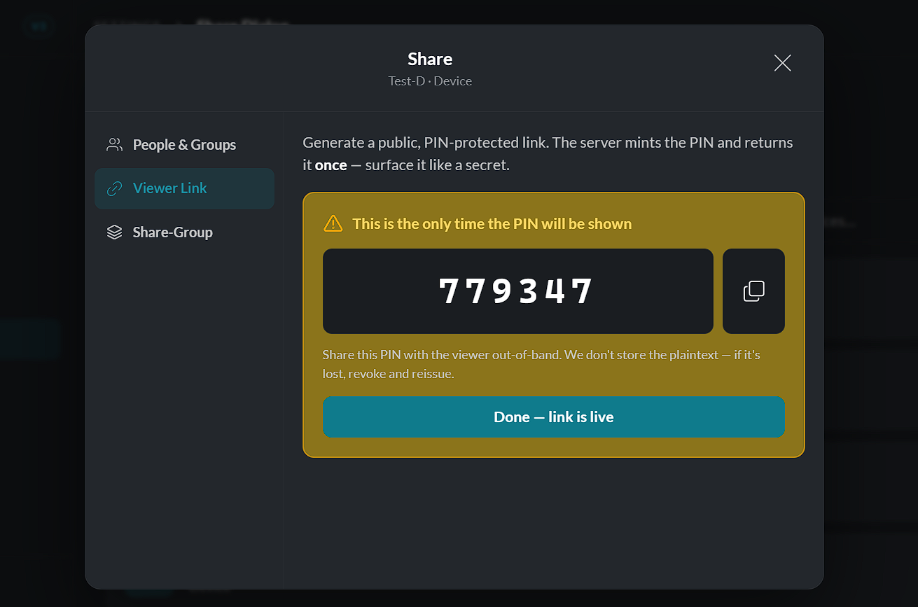 Generate viewer link
